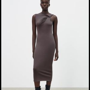 Brown dress from zara